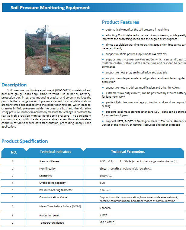 Soil Pressure Monitoring Equipment(图1)