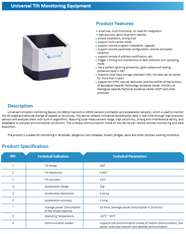 Universal Tilt Monitoring Equipment(图1)